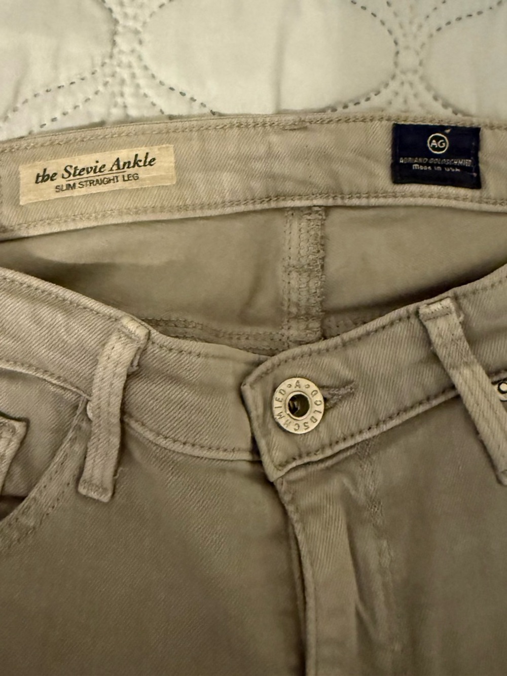 AG Stevie Ankle‎ Gray Slim Straight Jeans Size 26 Made USA - Picture 3 of 4